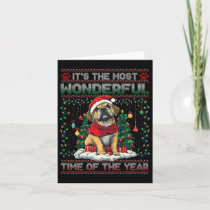 Bullmastiff Weihnachtsbaum Dekorationen Hund Lover Karte