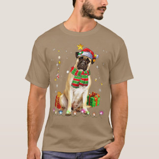 Bullmastiff Weihnachtsbaum Weihnachten Lichter Wei T-Shirt