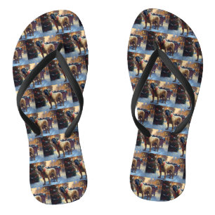 Bullmastiff Weihnachtsfeiertage Flip Flops