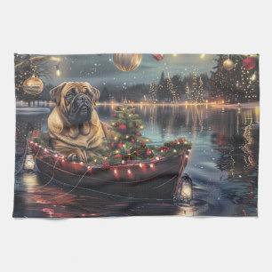 Bullmastiff Weihnachtsfest Reise Geschirrtuch