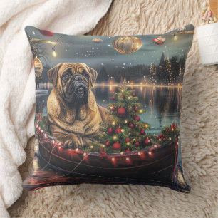 Bullmastiff Weihnachtsfest Reise Kissen