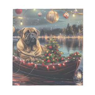 Bullmastiff Weihnachtsfest Reise Notizblock