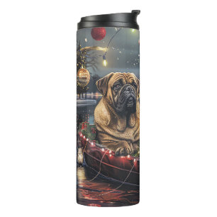 Bullmastiff Weihnachtsfest Reise Thermosbecher