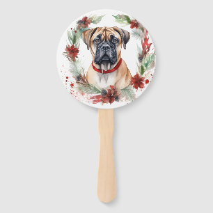 Bullmastiff Weihnachtsmann Festliche Jungfrau Fächer