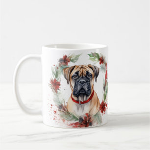 Bullmastiff Weihnachtsmann Festliche Jungfrau Kaffeetasse