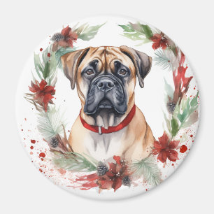 Bullmastiff Weihnachtsmann Festliche Jungfrau Magnet