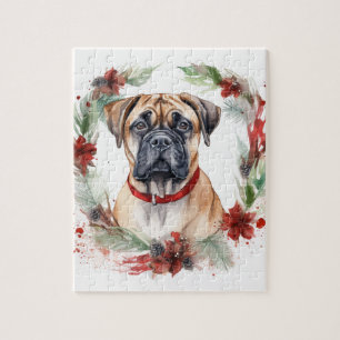 Bullmastiff Weihnachtsmann Festliche Jungfrau Puzzle