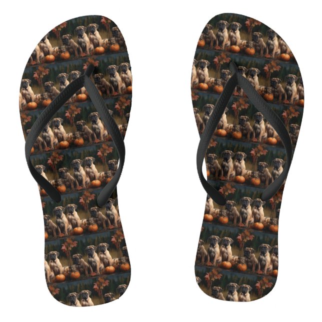 Bullmastiff Welpe Autumn Delight Pumpen Flip Flops (Fußbett)