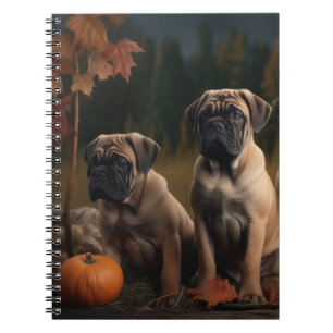Bullmastiff Welpe Autumn Delight Pumpen Notizblock