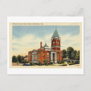 Bulloch Landkreis Court House in Statesboro, Georg Postkarte