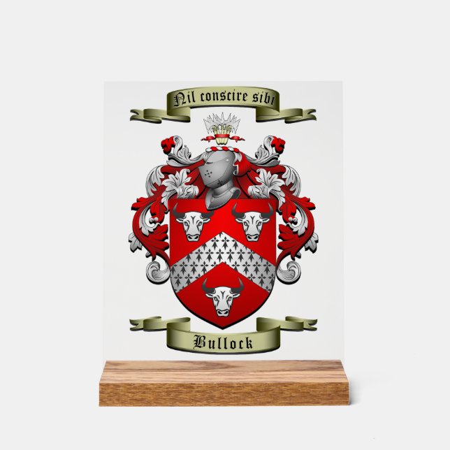 Bullock Coat Acrylschild (Vorderseite)