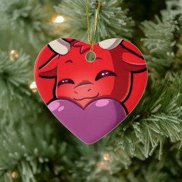 Bullpew-Chat-Liebe Keramik Ornament