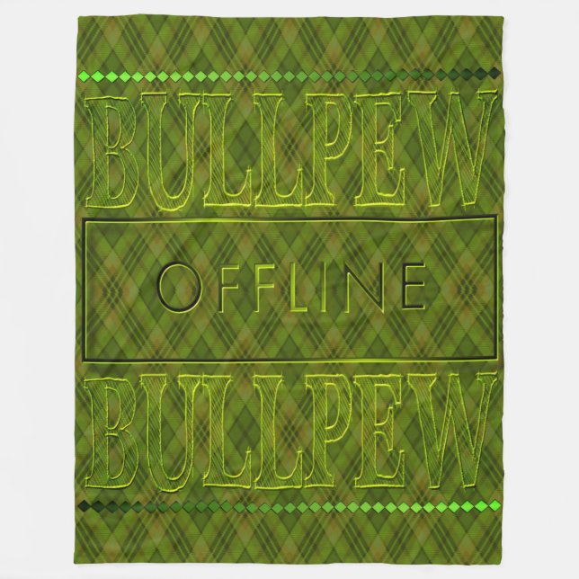 Bullpew Lime Green Fleece Blanket (Vorderseite)