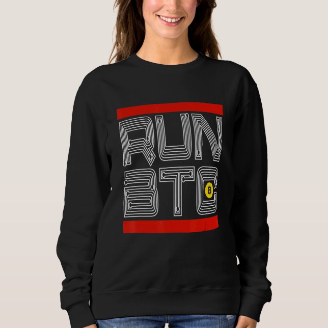 Bullrun Btc Bitcoin Krypto Token Reich Blockchain  Sweatshirt (Vorderseite)
