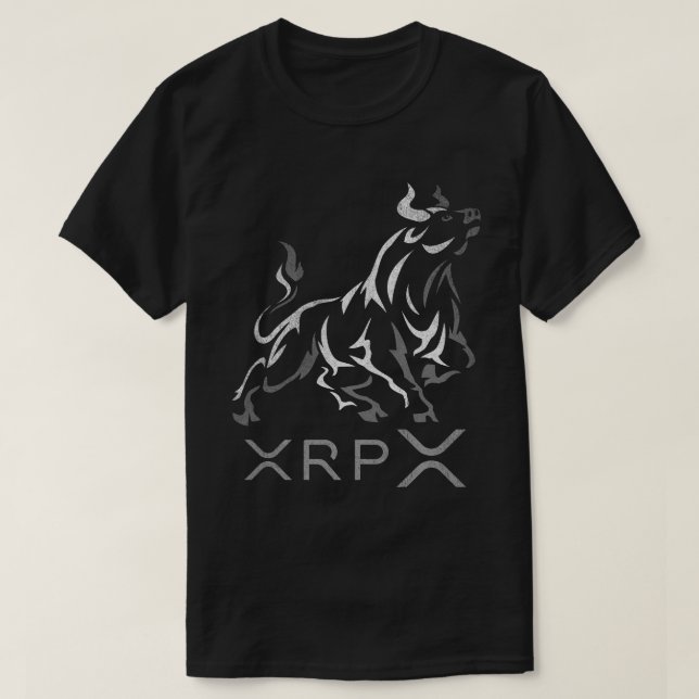Bullrun Ripple XRP Crypto Coin HODL T-Shirt (Design vorne)