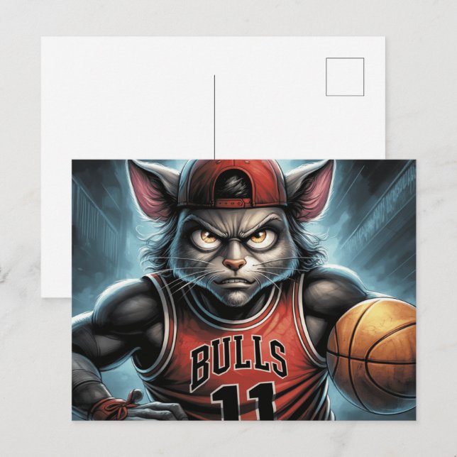 Bulls -4 postkarte (Vorne/Hinten)