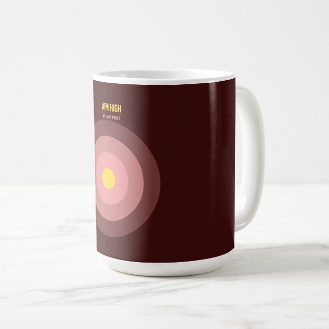 Bulls Eye — 90s Maximalist Coffee Mug | Retro Kaffeetasse (VorderseiteRechts)