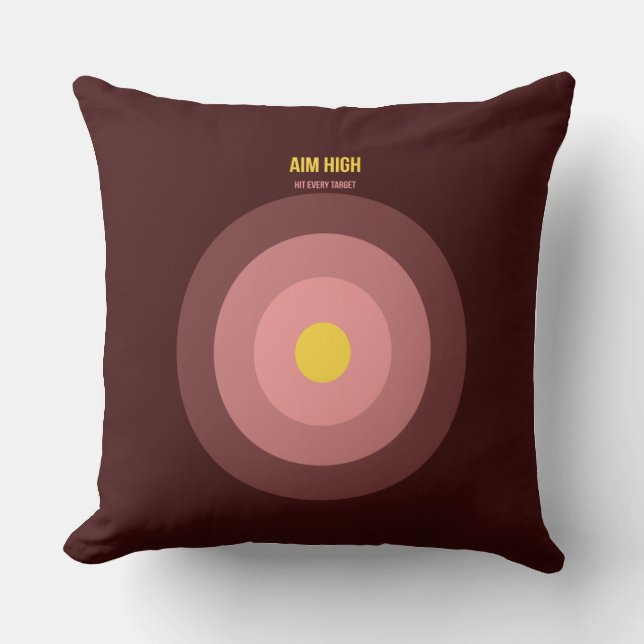 Bulls Eye — 90s Maximalist Throw Pillow | Retro Kissen (Vorderseite)