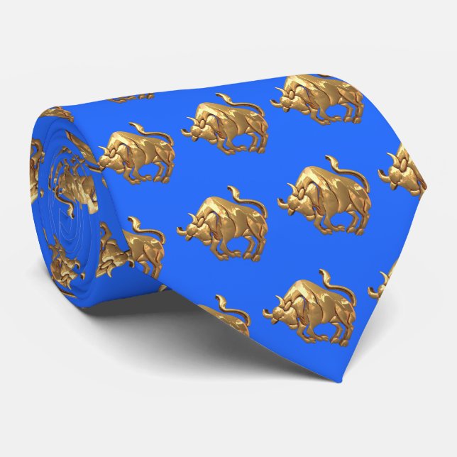 Bulls Team Mascot Fußball Necktie Krawatte (Gerollt)