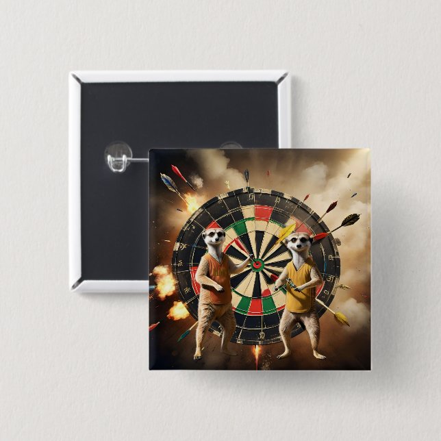 Bullseye Burrow: Meerkat Dart League, Button (Vorne & Hinten)