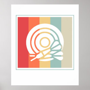 Bullseye Dart Board Dartscheibe Zielscheibe Poster