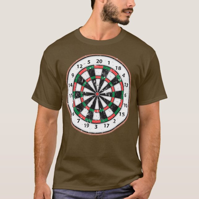 Bullseye Dartboard für einen Dartplayer Club T-Shirt (Vorderseite)