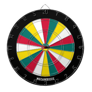 Bullseye der mosambikanischen Flagge Dartscheibe