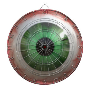 BULLSEYE Funny, Freaky Green Eyeball Dartboard Dartscheibe