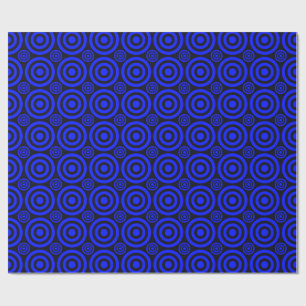 Bullseye-Gift Wrap-Blue-Black Geschenkpapier