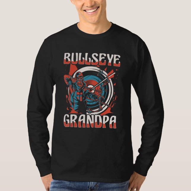 Bullseye Grandpa Bowman Bow Arrows Archery Grandet T-Shirt (Vorderseite)