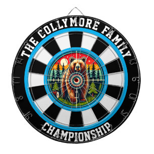 Bullseye Grizzle in Forest Art Dartscheibe