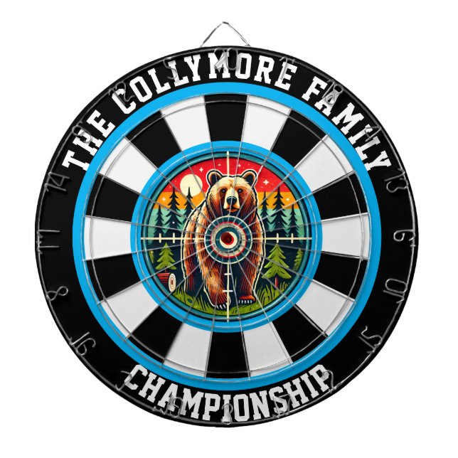 Bullseye Grizzle in Forest Art Dartscheibe (vorne)