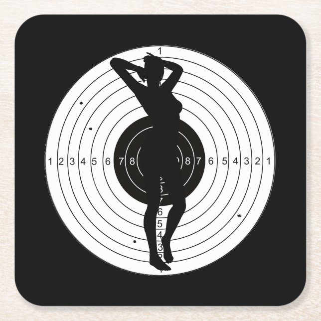 Bullseye mit Mädchen - Untersetzer (Vorderseite)