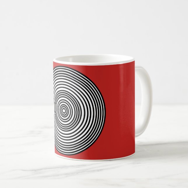 Bullseye Red Kaffeetasse (VorderseiteRechts)