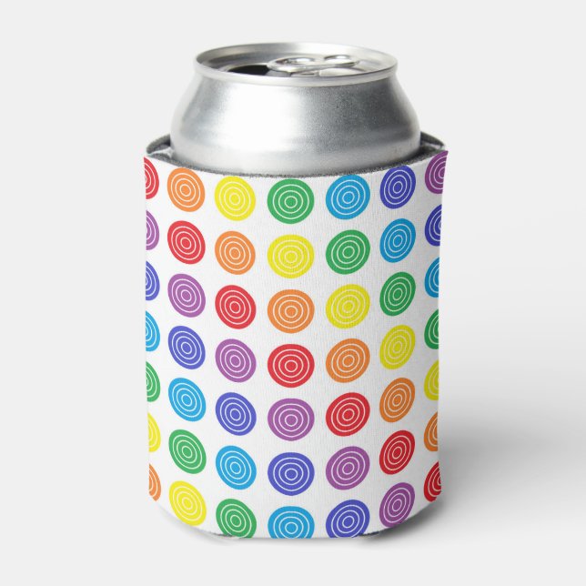 Bullseye Regenbogen Dose oder Flasche Cool Dosenkühler (Kanne Vorderseite)