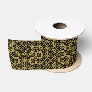 Bullseye Ribbon-Black und Gold Satinband