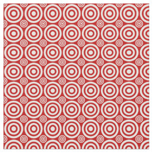 Bullseye, rot und weiß stoff