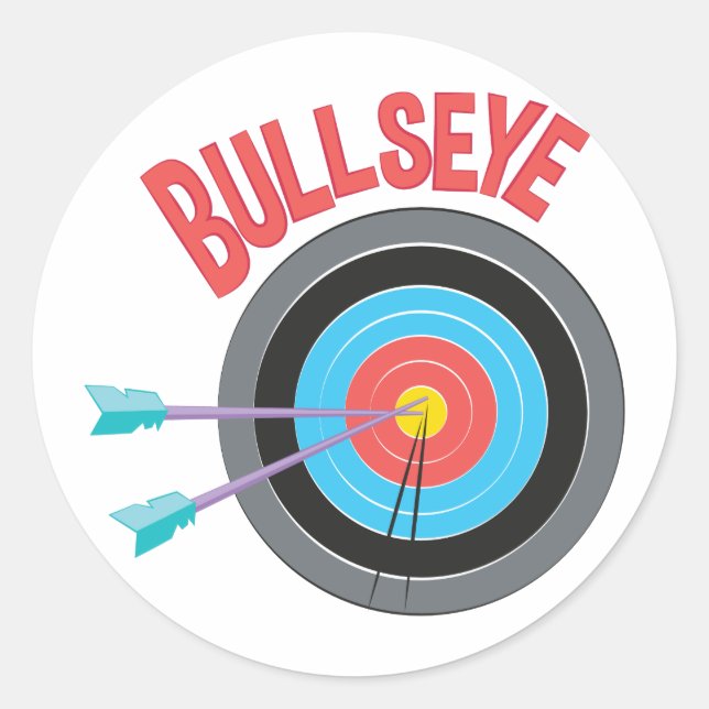 Bullseye Runder Aufkleber (Vorderseite)