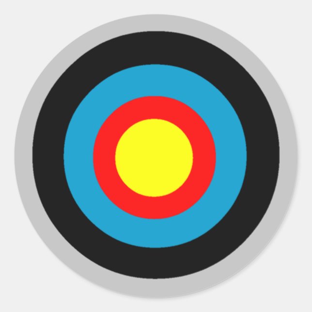 Bullseye Runder Aufkleber (Vorderseite)
