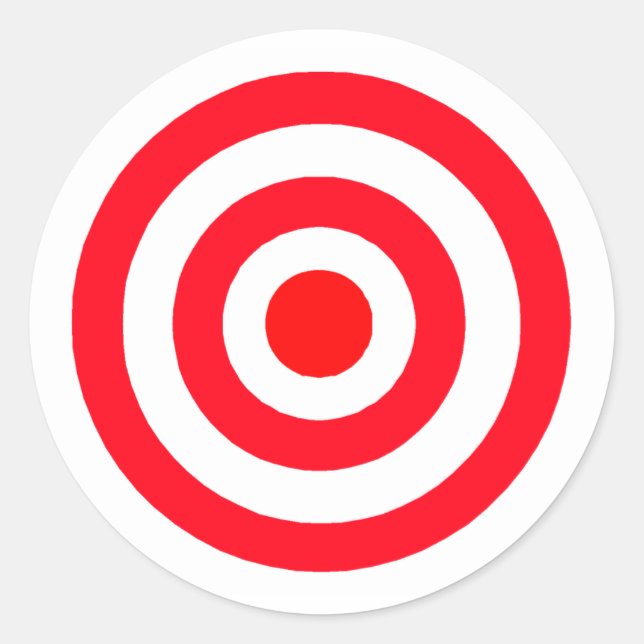 Bullseye Runder Aufkleber (Vorderseite)