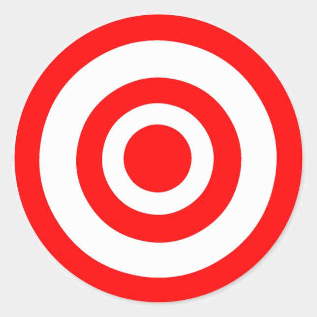 Bullseye Runder Aufkleber (Vorderseite)