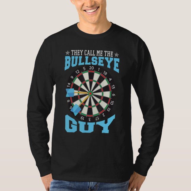 Bullseye Typ Dartboard Dart Player T-Shirt (Vorderseite)
