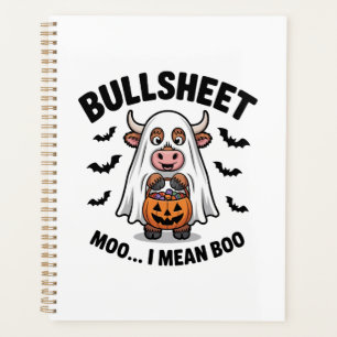 BULLSHEET Halloween Süße Kuh im Geist Planer