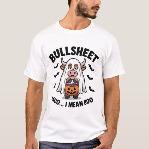 BULLSHEET Halloween Süße Kuh im Geist T-Shirt