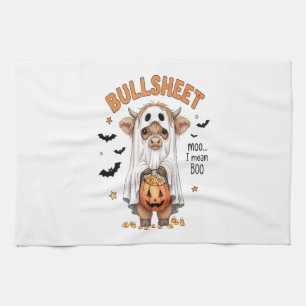 Bullsheet Highland Cow Funny Ghost Geschirrtuch