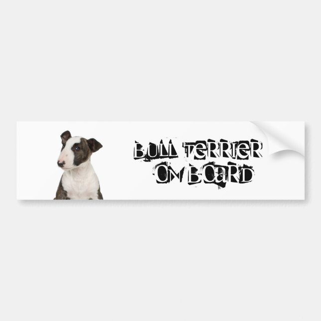 Bullterrier an Bord Autoaufkleber (Vorne)