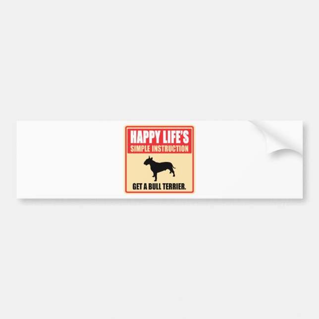 Bullterrier Autoaufkleber (Vorne)
