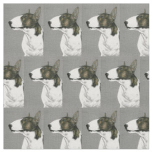 Bullterrier-Hundekunst-Gewebe Stoff