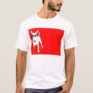 Bullterrier in Freifrau Edna Glasses T-Shirt