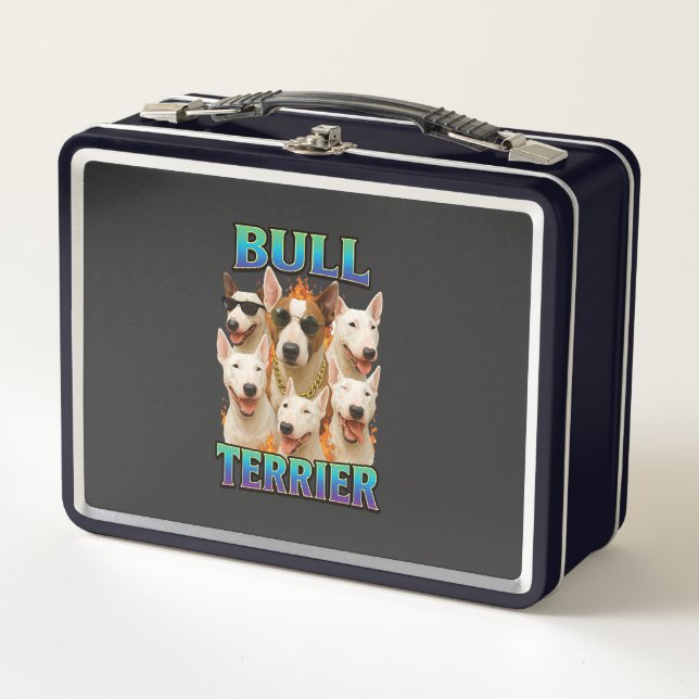 Bullterrier  metall brotdose (Vorderseite)